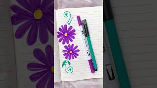 Beautiful cover page idea for school projects and journals 🩷🩵🤍Border designshorts youtubeshorts [upl. by Fricke]