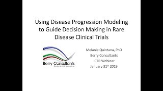 NHLBI ICTR WEBINAR 3 DISEASE PROGRESSION MODELING [upl. by Adaiha780]