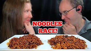 ASMR SPICY NOODLES RACE MUKBANG EATING SOUNDS [upl. by Neleh]