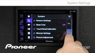 How To  AVH280BT  System Settings Menu [upl. by Torres]