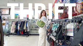 Weekend Thrifting Marathon for 2024 Trends TryOn Haul [upl. by Pascia]