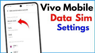 Sim 1 Sim 2 Setting Data Vivo  Vivo Dual Sim Data Setting [upl. by Mahtal]