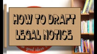 How to draft Legal Notice us80 of CPC1908  legal notice format  its Elements [upl. by Yetah837]