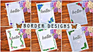 Easy Border Designs For Project And Assignments  Front Page Designs Ideas [upl. by Inele80]