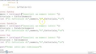 Py 20 Python ricorsione  esempio con il fattoriale [upl. by Schwarz]