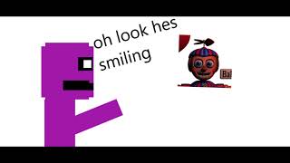 Purple guy laughs while making Balloon Boy ANIMATED [upl. by Aicened]