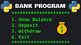 Lets code a beginner Python BANKING PROGRAM 💰 [upl. by Ahsitam253]