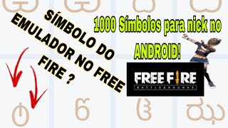 1000 SÍMBOLOS PARA NICK NO FREEFIRE  PERSONALIZE SEU NOME  NOMES DIFERENTES  MELHORES SÍMBOLOS FF [upl. by Aredna]