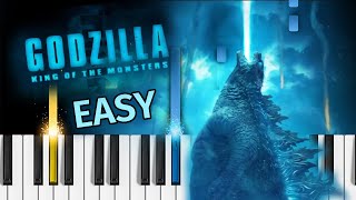 Godzillas Theme from quotGodzilla King of the Monstersquot  EASY Piano Tutorial [upl. by Einapets526]