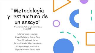 Metodología y Estructura de un Ensayo [upl. by Eel]