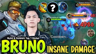 THANK YOU RRQ SKYLAR FOR BRUNO BEST 1 SHOT BUILD IN GOLD LANE FROM M6  BUILD TOP 1 GLOBAL BRUNO [upl. by Nahum629]