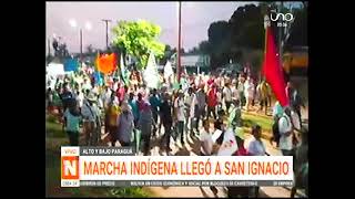 23102024 MARCHA INDÍGENA DE ALTO Y BAJO PARAGUÁ LLEGÓ A SAN IGNACIO DE VELASCO UNO [upl. by Anayd]