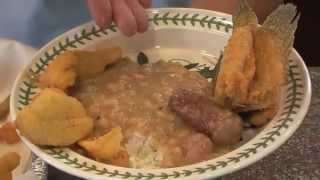 How to Fry Sacaulait Crappie amp How to cook White Beans and Rice on Castin Cajun [upl. by Studner387]