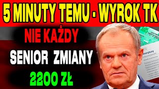 ZUS WYDAŁ WAŻNY KOMUNIKAT NIE KAŻDY SENIOR DOSTANIE 2200 ZŁ 3 LISTOPADA 2024 KOGO TO WYKLUCZENIE [upl. by Urias]