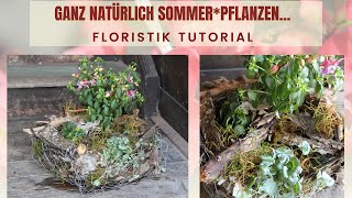 Waldelemente bepflanzt mit Fuchsia Dichondra und fleissiges Lieschen Floristik Tutorial [upl. by Seko]