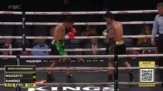 MAGSAYO VS RAMIREZ FULL FIGHT HIGHLIGHTS MAGSAYO WON VIA UNANIMOUS DECISION RAMIREZ KNOCKDOWN [upl. by Fogel244]