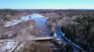 River Rapids and Ice  Musquodoboit River  Part II  Mavic Pro  4K [upl. by Damita522]