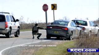 Bank robbery suspects surrounded by officers [upl. by Britney]