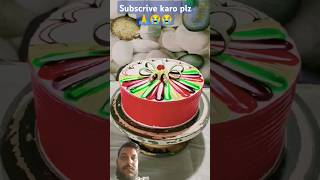 Multi color cake cakedecorating strawberrycake cakedesign viralvideo [upl. by Airamasor517]