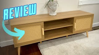 Amazon Furniture Full Review of the SUPERJARE Boho TV Stand for 55 Inch TV [upl. by Paradies]