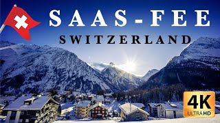 Unreal skiing in SaasFee Switzerland  4K UHD [upl. by Cheria]