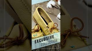 Women Leather Moccasins  OutdoorIndoor Unlined Tan ON SALE NOW [upl. by Ellehsyt]