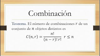 Permutaciones y Combinaciones Definición [upl. by Giliana]