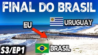 SOZINHO de MOTO até o ÚLTIMO PEDAÇO de TERRA do BRASIL em Chuí FRONTEIRA com URUGUAI  S3EP1 [upl. by Yarak]