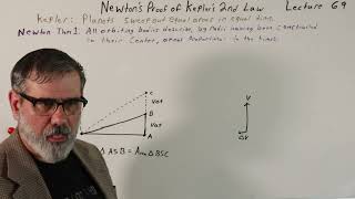 Lecture 69 Newtons Proof of Keplers 2nd Law [upl. by Ahcilef713]