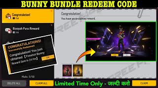 FREE FIRE REDEEM CODE TODAY October 6  FF REWARDS REDEEM CODE  FF REDEEM CODE RED BUNNY BUNDLE [upl. by Ymled436]