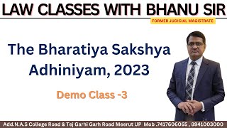 The Bharatiya Sakshya Adhiniyam 2023  demo class3 [upl. by Ashraf173]