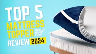 Top 5 Mattress Topper of 2024  Twin Size Memory Foams [upl. by Notterb]