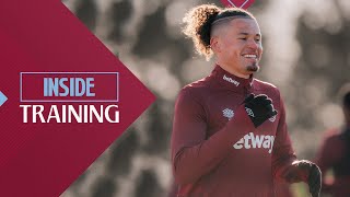 Kalvin Phillips Gets To Work At His First West Ham Training Session 💪  Inside Training  Rush Green [upl. by Pentha736]