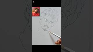 Goat movie thalapathy vijay drawing tamil  goatvijay shorts outlinetutorial [upl. by Emor991]