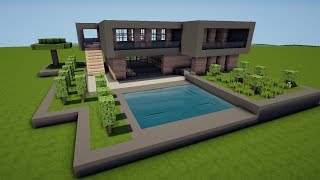 GROßES MODERNES HAUS in MINECRAFT bauen TUTORIAL HAUS 173 [upl. by Barrus218]