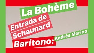 👉🏼 Entrada de Schaunard LA BOHÈME  Barítono ANDRÉS MERINO 2014 👈🏼 [upl. by Axe]