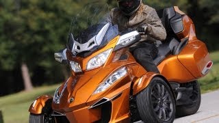 2014 CanAm Spyder Roadster RT First Ride  MotoUSA [upl. by Centonze156]