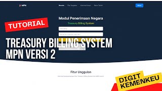 Cara registrasi digit kemenkeu dan input Treasury Billing System versi 2 tahun 2023 [upl. by Capone]