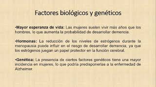 Discrepancia de genero en la demencia los problemas simples que enfrentan las mujeres [upl. by Aelaza]