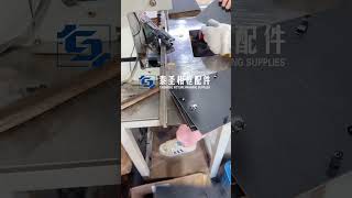 TSJ48K187 automatic turn button install machine how to make pictures frames MDF easel back [upl. by Christan]