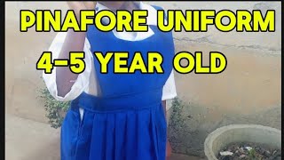 pinafore school uniform cutting and stitching tutorial for 45year old girl [upl. by Blondelle]