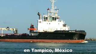 PEMEX EHECATL Barco de Suministros a Plataformas Río Pánuco Tampico Madero México [upl. by Terpstra367]