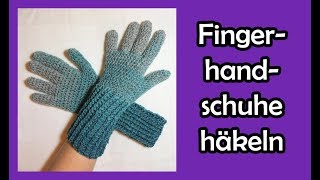 Fingerhandschuhe häkeln  Bobbel Handschuhe Häkelanleitung [upl. by Enahsed]