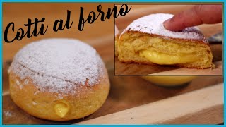 BOMBOLONI AL FORNO Sofficissimi ripieni di Crema Pasticcera [upl. by Wanids183]