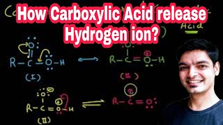 ACIDIC NATURE OF CARBOXYLIC ACID  How carboxylic acid releases hydrogen ion and carboxylate ions [upl. by Cibis724]