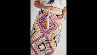 Faldas tejidas a crochet 🧶🙋🏻‍♀️ crochet faldastejidas tejido diy tejer faldas vestidos [upl. by Akit]