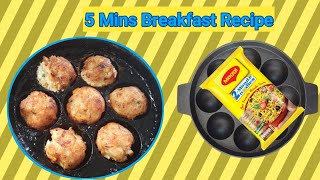 maggirecipe maggi paniyaram 5 mins breakfast recipe Maggi recipeMaggi kuzhi panniyaram [upl. by Con]