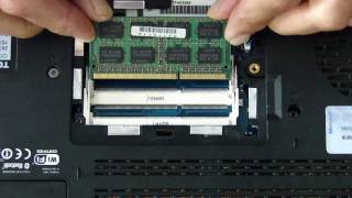 Toshiba Qosmio F750 Series Memory Replacement [upl. by Nwahsak]