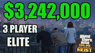 GTA Online Cayo Perico Heist Kosatka Approach 3 Players Elite 3242000 [upl. by Micah]