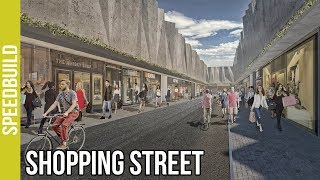 Archicad Speedbuild  Photoshop Post Production  Shopping Street [upl. by Harman]